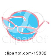 Pair Of Pink Sunglasses Clipart Illustration