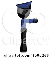 Poster, Art Print Of Black Police Man Pointing Right