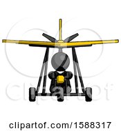Black Clergy Man In Ultralight Aircraft Front View