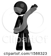 Black Clergy Man Waving Emphatically With Left Arm