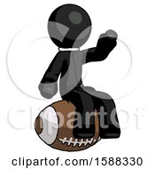Poster, Art Print Of Black Clergy Man Sitting On Giant Football