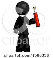 Black Clergy Man Holding Dynamite With Fuse Lit