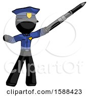 Poster, Art Print Of Black Police Man Demonstrating That Indeed The Pen Is Mightier