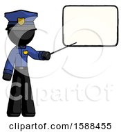 Poster, Art Print Of Black Police Man Giving Presentation In Front Of Dry-Erase Board