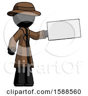 Poster, Art Print Of Black Detective Man Holding Large Envelope