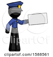 Poster, Art Print Of Black Police Man Holding Large Envelope