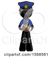 Poster, Art Print Of Black Police Man Giving Football To You