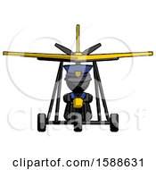 Poster, Art Print Of Black Police Man In Ultralight Aircraft Front View
