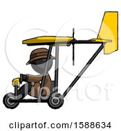 Poster, Art Print Of Black Detective Man In Ultralight Aircraft Side View