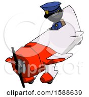 Poster, Art Print Of Black Police Man In Geebee Stunt Plane Descending View