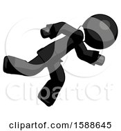 Poster, Art Print Of Black Clergy Man Running While Falling Down