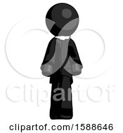 Black Clergy Man Walking Front View