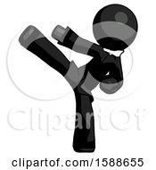 Poster, Art Print Of Black Clergy Man Ninja Kick Left