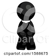 Black Clergy Man Squatting Facing Front