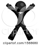 Black Clergy Man Jumping Or Flailing