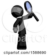 Poster, Art Print Of Black Clergy Man Inspecting With Large Magnifying Glass Facing Up