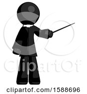 Poster, Art Print Of Black Clergy Man Teacher Or Conductor With Stick Or Baton Directing