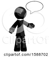 Poster, Art Print Of Black Clergy Man With Word Bubble Talking Chat Icon