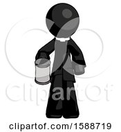 Poster, Art Print Of Black Clergy Man Begger Holding Can Begging Or Asking For Charity