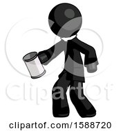 Poster, Art Print Of Black Clergy Man Begger Holding Can Begging Or Asking For Charity Facing Left