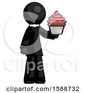 Poster, Art Print Of Black Clergy Man Presenting Pink Cupcake To Viewer
