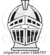 Poster, Art Print Of Silver Spartan Or Knight Helmet