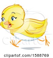 Poster, Art Print Of Yellow Easter Chick Running