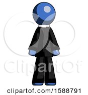 Blue Clergy Man Standing Facing Forward