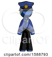 Poster, Art Print Of Blue Police Man Standing Facing Forward