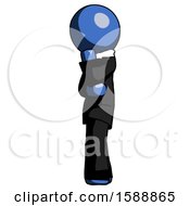 Poster, Art Print Of Blue Clergy Man Thinking Wondering Or Pondering
