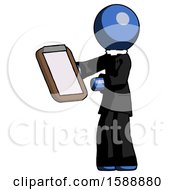 Poster, Art Print Of Blue Clergy Man Reviewing Stuff On Clipboard