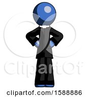 Poster, Art Print Of Blue Clergy Man Hands On Hips