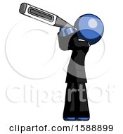 Poster, Art Print Of Blue Clergy Man Thermometer In Mouth