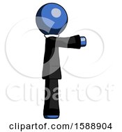 Poster, Art Print Of Blue Clergy Man Pointing Right