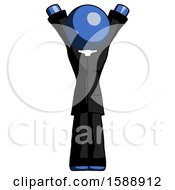 Poster, Art Print Of Blue Clergy Man Hands Up