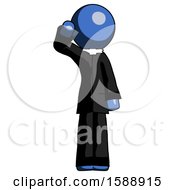 Poster, Art Print Of Blue Clergy Man Soldier Salute Pose