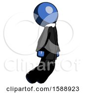 Blue Clergy Man Floating Through Air Right