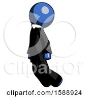 Poster, Art Print Of Blue Clergy Man Floating Through Air Left