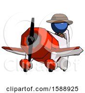 Poster, Art Print Of Blue Detective Man Flying In Geebee Stunt Plane Viewed From Below