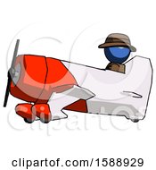 Poster, Art Print Of Blue Detective Man In Geebee Stunt Aircraft Side View