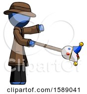 Poster, Art Print Of Blue Detective Man Holding Jesterstaff - I Dub Thee Foolish Concept