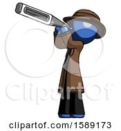 Blue Detective Man Thermometer In Mouth