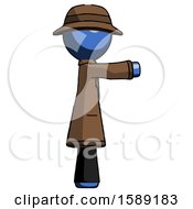 Poster, Art Print Of Blue Detective Man Pointing Right