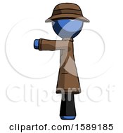 Poster, Art Print Of Blue Detective Man Pointing Left