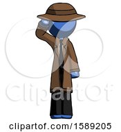Poster, Art Print Of Blue Detective Man Soldier Salute Pose