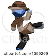 Poster, Art Print Of Blue Detective Man Kick Pose
