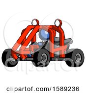 Poster, Art Print Of Blue Clergy Man Riding Sports Buggy Side Angle View
