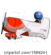 Poster, Art Print Of Blue Clergy Man In Geebee Stunt Aircraft Side View