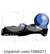 Blue Clergy Man Reclined On Side