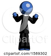 Poster, Art Print Of Blue Clergy Man Shrugging Confused